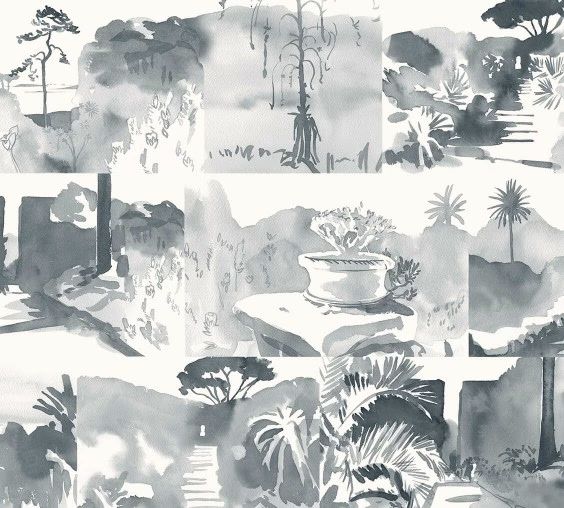 Панно Paint and Paper Library Tresco Abbey Gardens Paris Rooftops 0393AGPARIS